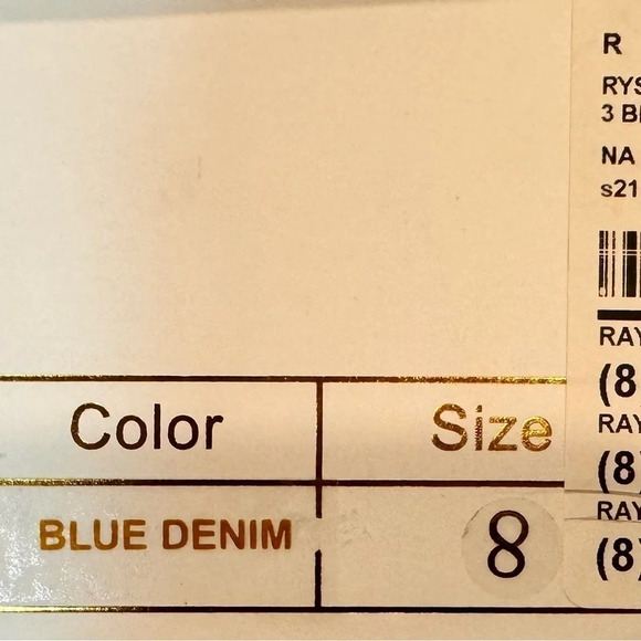 RAYE Women’s Blue Denim Posh Sandal Size 8 - Picture 13 of 14